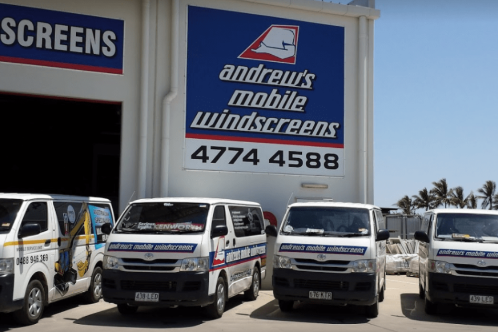 Andrew's Mobile Windscreens workshop and fleet in Townsville